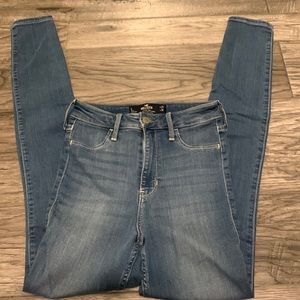 hollister blue jeans high waisted